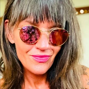 The Icons Ray-Ban circle Aviators, lavender lens.